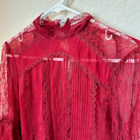 Alice and Olivia silk shirt red - Picture 3 of 9